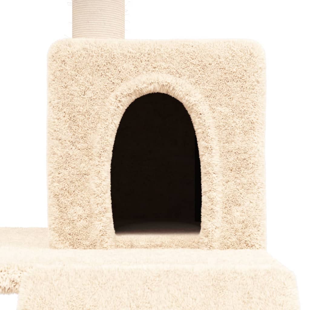 Maison Exclusive - Árvore para gatos c/ postes arranhadores sisal 82 cm cor creme - 6