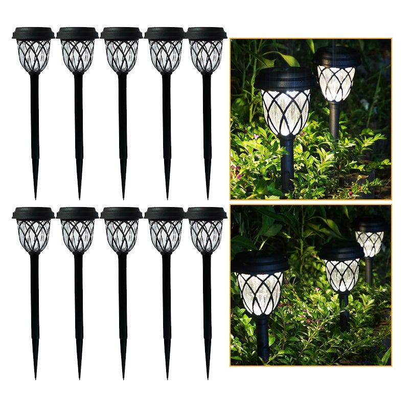 10 sztuk solarnych lamp ogrodowych do trawnika, dekoracyjne oświetlenie LED do ogrodu, światło białe