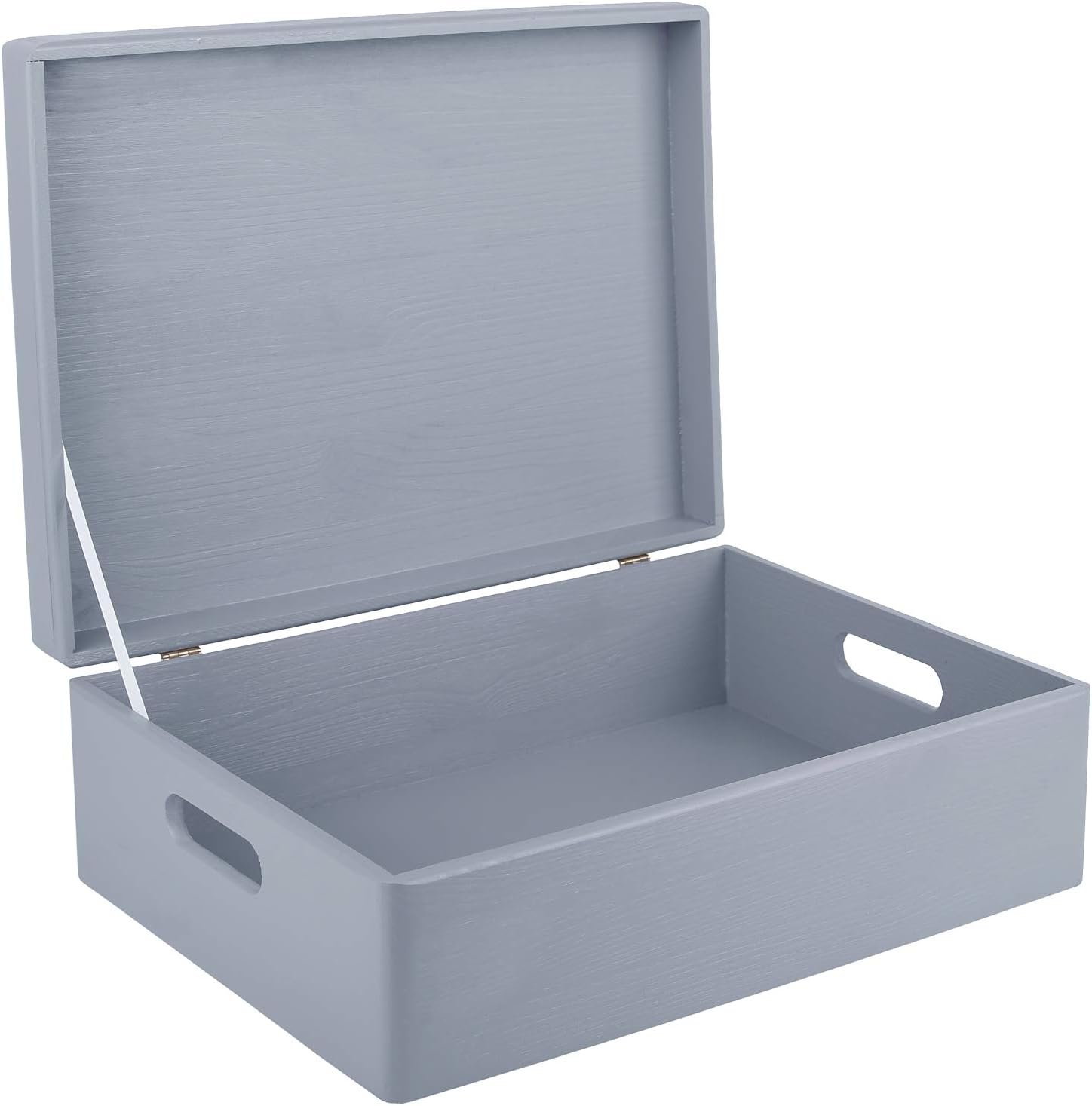 Creative Deco XL Gris Grande Caja Madera Decorativa Almacenaje