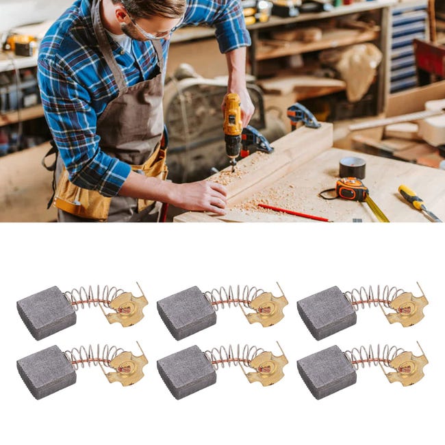 2 Spazzole Di Carbone Di Ricambio Per Motori Elettrici Motore Elettrico Smerigliatrice Angolare Parte Accessori Per Utensili Elettrici 20x6x5mm - Foto 9