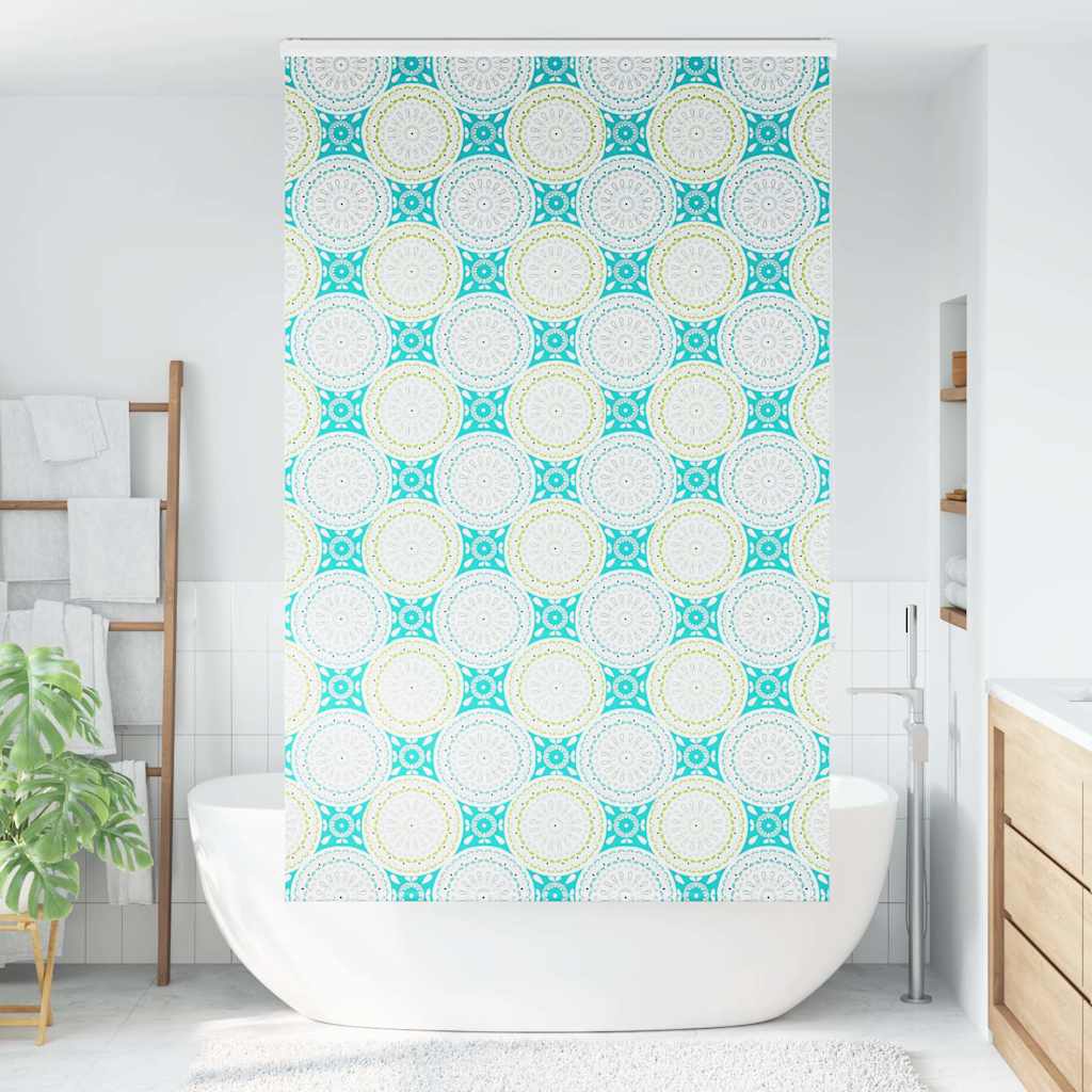 Tenda da doccia in bianco e nero modello corto bandiera bordo impermeabile tessuto poliestere tende da doccia arredamento bianco 150Wx183Lcm bagno - tenda doccia