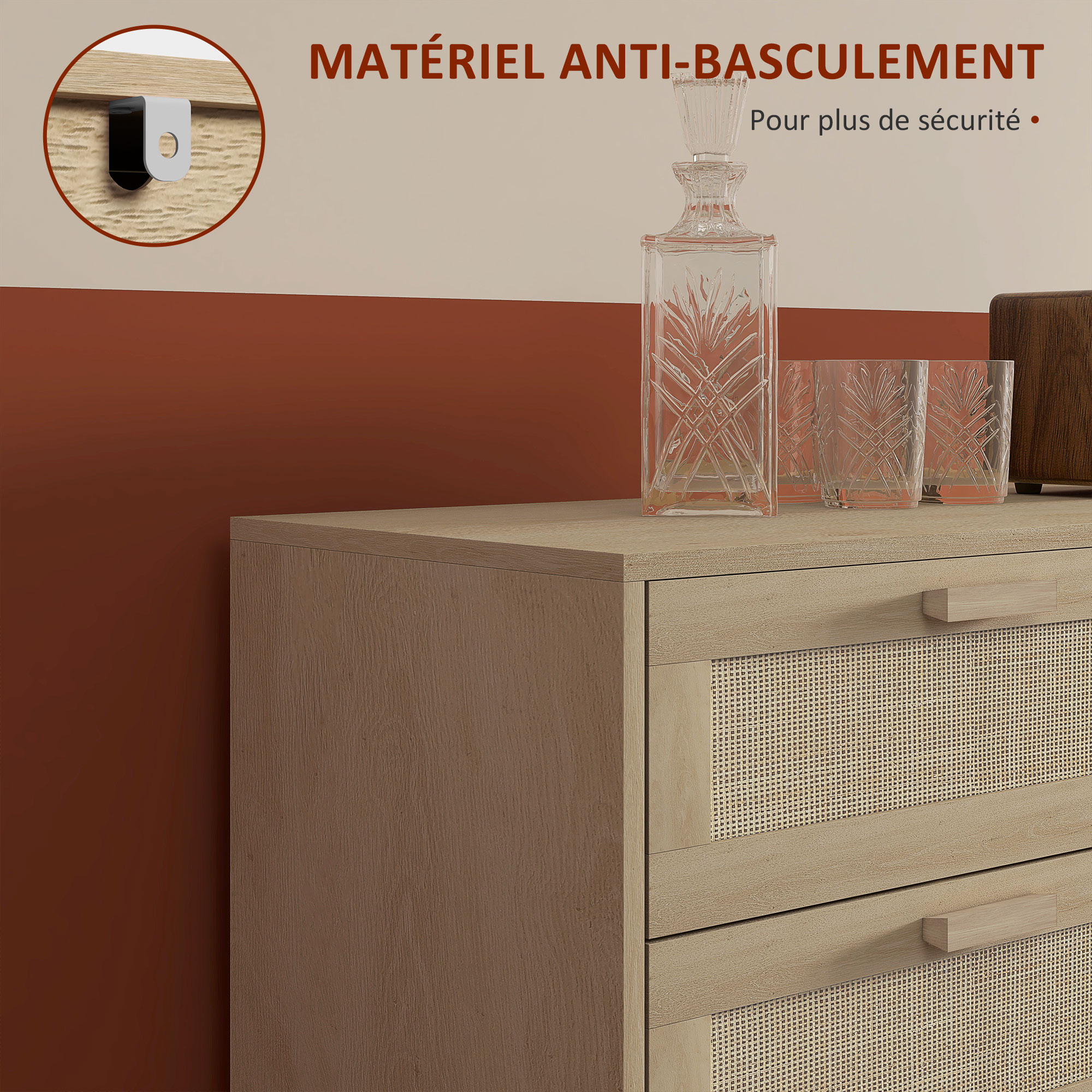 Commode Panneau de particules HOMCOM - 7