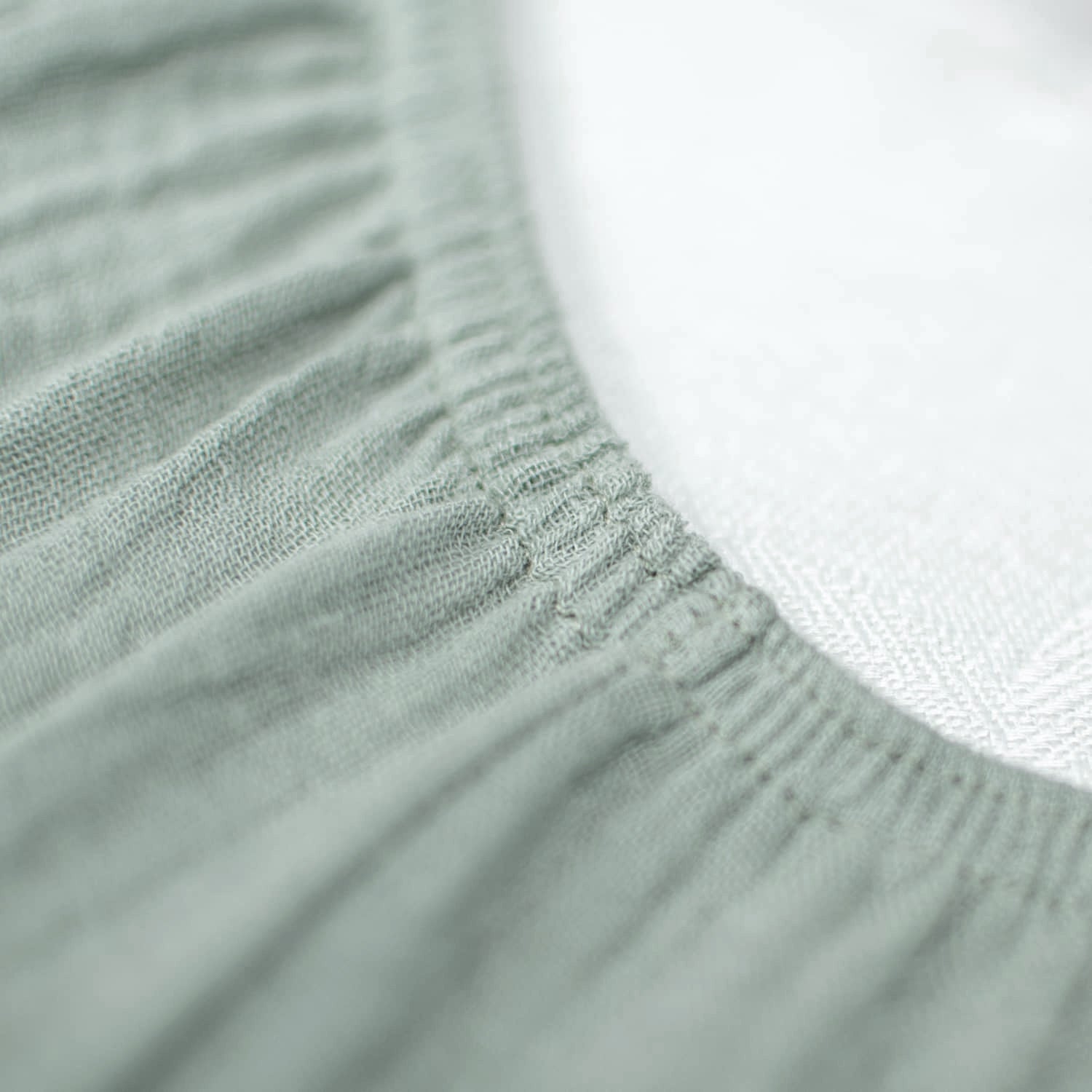 Drap housse uni en gaze de coton - 4