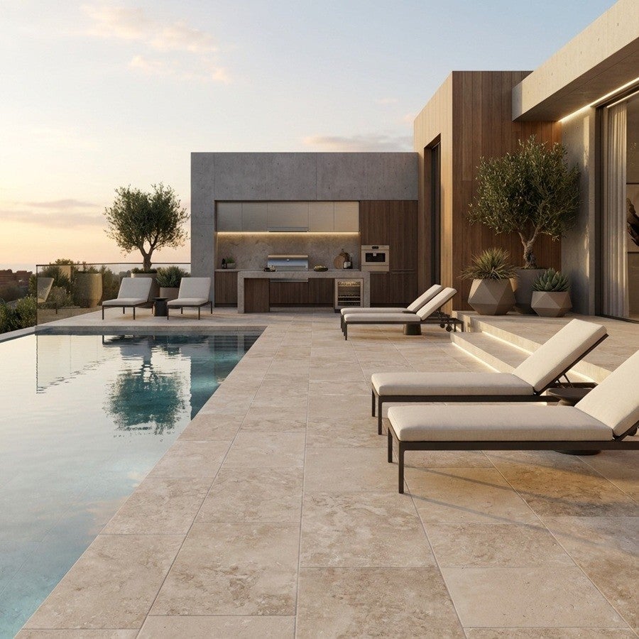 Carrelage Travertin 40.2 Cm X 60.4 Cm Antidérapant - 7