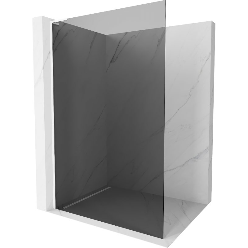 Mexen Kioto L ścianka prysznicowa Walk-in 70 x 200 cm, grafit, biała - 800-070-103-20-40