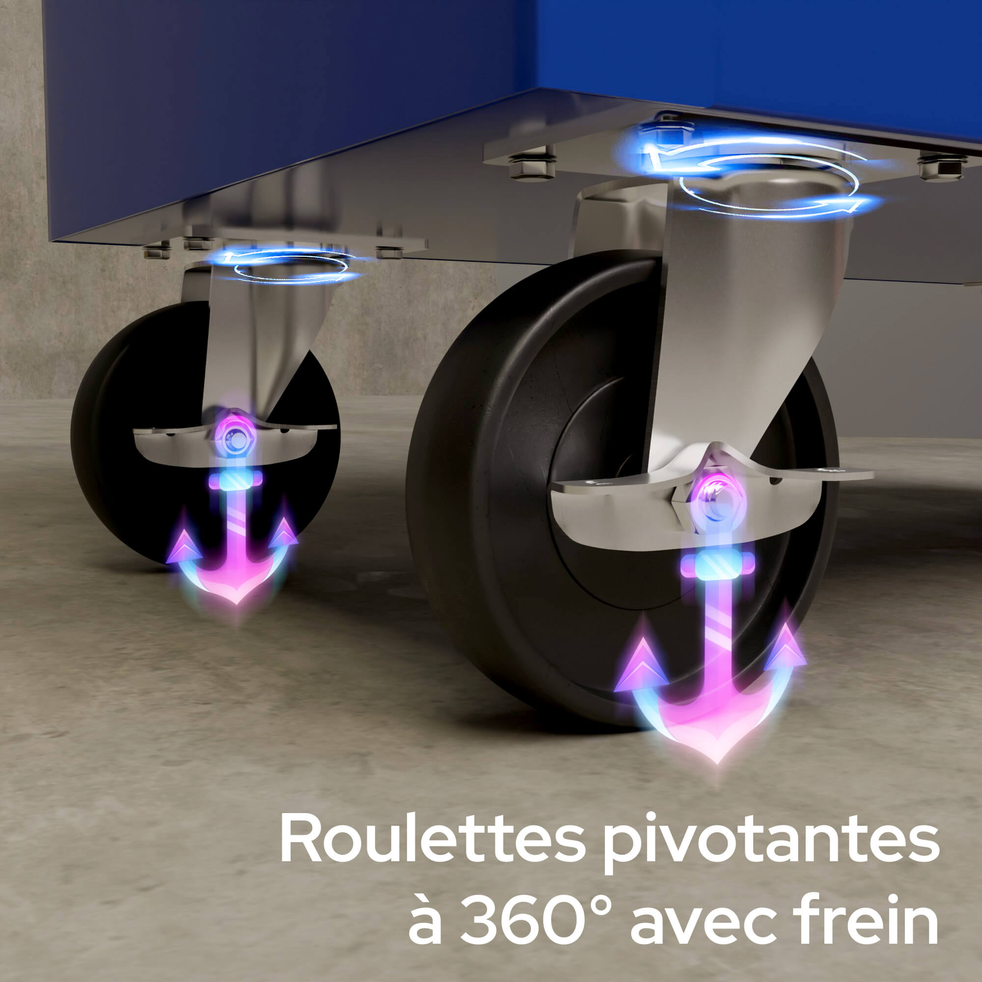 AREBOS Chariot d’atelier robuste avec 7 tiroirs, roues pivotantes et système de verrouillage central sécurisé - 4