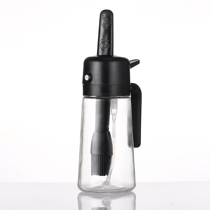 Spryskiwacz do oleju 2 w 1, Spryskiwacz do oleju ze szczoteczką, Butelka z dozownikiem oliwy z oliwek ze szczoteczką, Spryskiwacz kuchenny 470 ml, S
