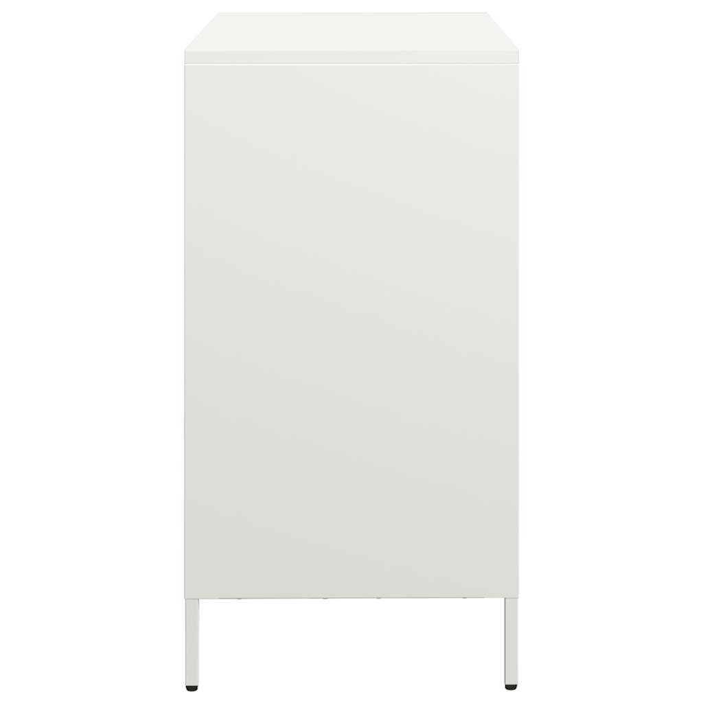 Credenza Bianca 68x39x73,5 cm in Acciaio Laminato a Freddo vidaXL - 6