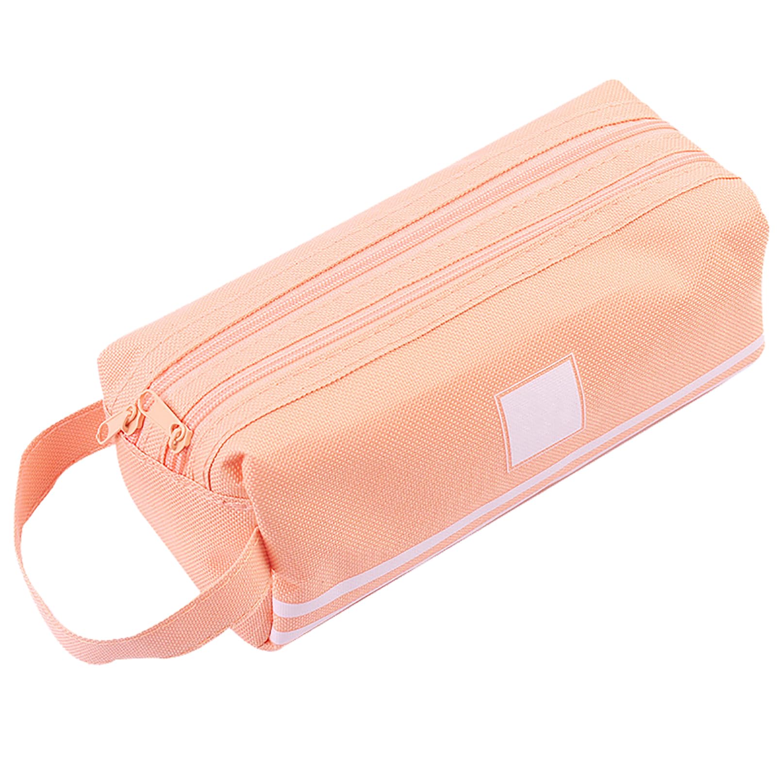 Astuccio Rosa Gigante Per Ragazze: 24,5x11x8,5 Cm, Capacità 100 Penne, Con 12 Toppe Ricamate E Superficie Da Personalizzare, Fai Da Te