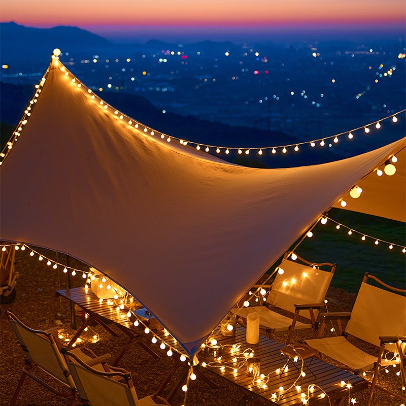 Guirlande lumineuse à piles, 5 m, 50 LED, étanche, idéale pour Noël, une fête, une chambre, un jardin, un mariage ou un anniversaire. - 2