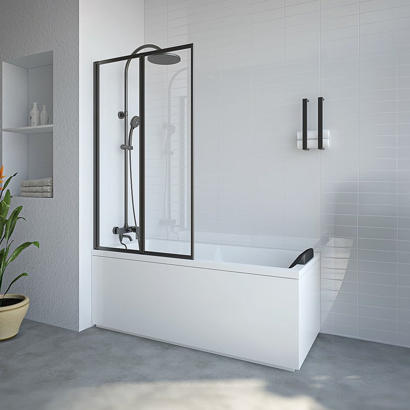 Parawan nawannowy składany z metalu w stylu industrialnym - Czarny mat - 80 x 140 cm - DISTRICT