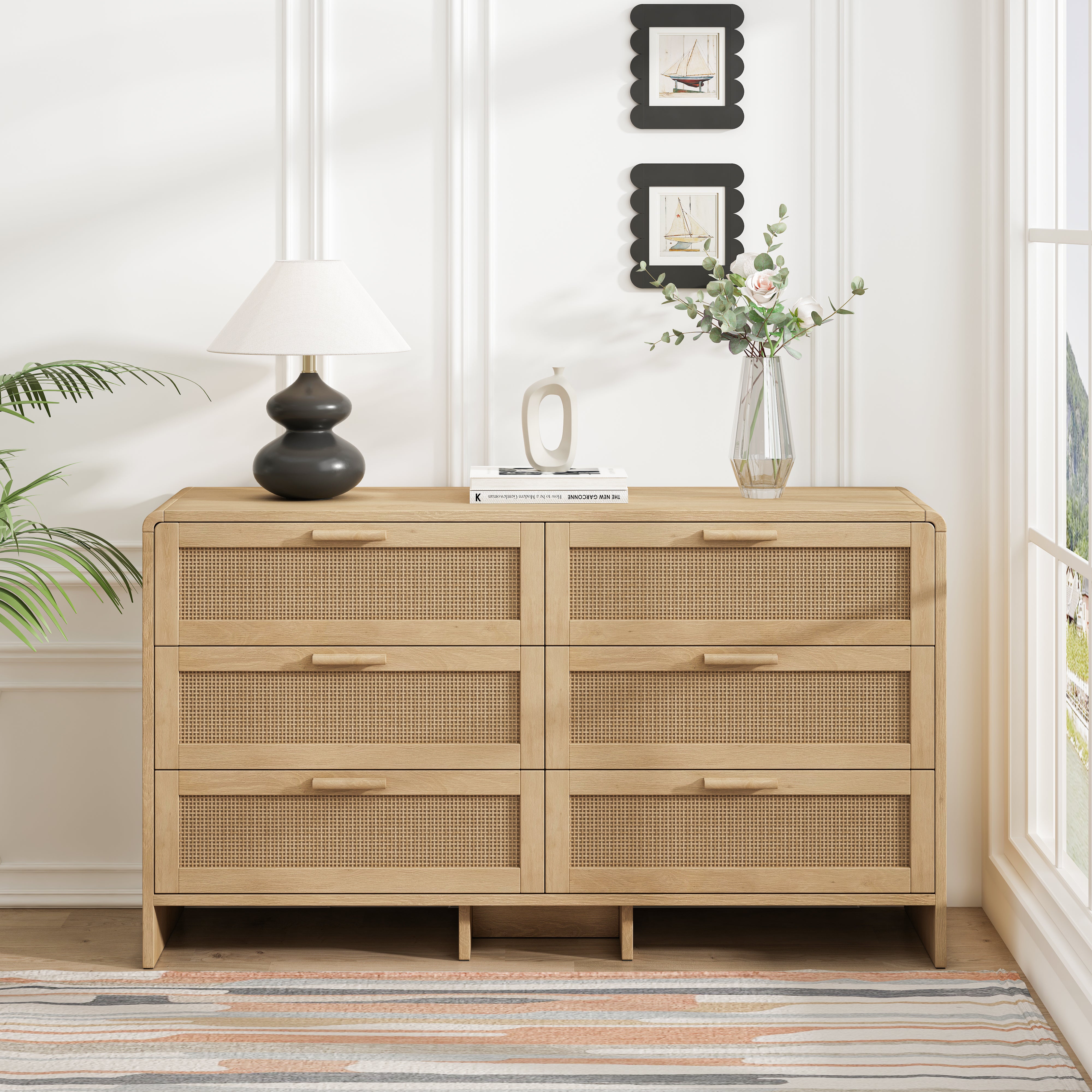 Buffet vidaXL Buffet Haut, Armoire de Rangement avec Pieds, Meuble de Rangement, Organisateur Salon Salle de Séjour, Industriel, Blanc Bois d'Ingénierie