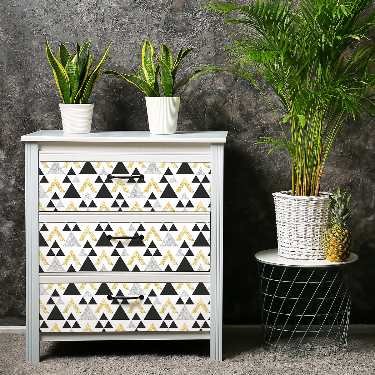 Vinilo muebles escandinavos rudht - adhesivo de pared - revestimiento sticker mural decorativo - 40x60cm