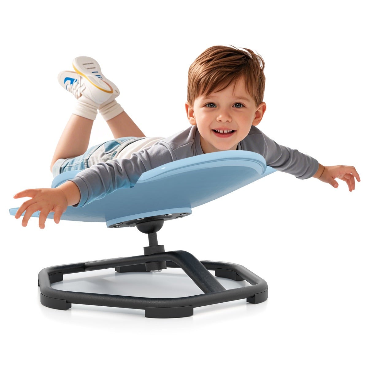 Chaise Pivotante Sensorielle – Carrousel Équilibre – Jouet Autisme 3-9 Ans – Coordination Motricité