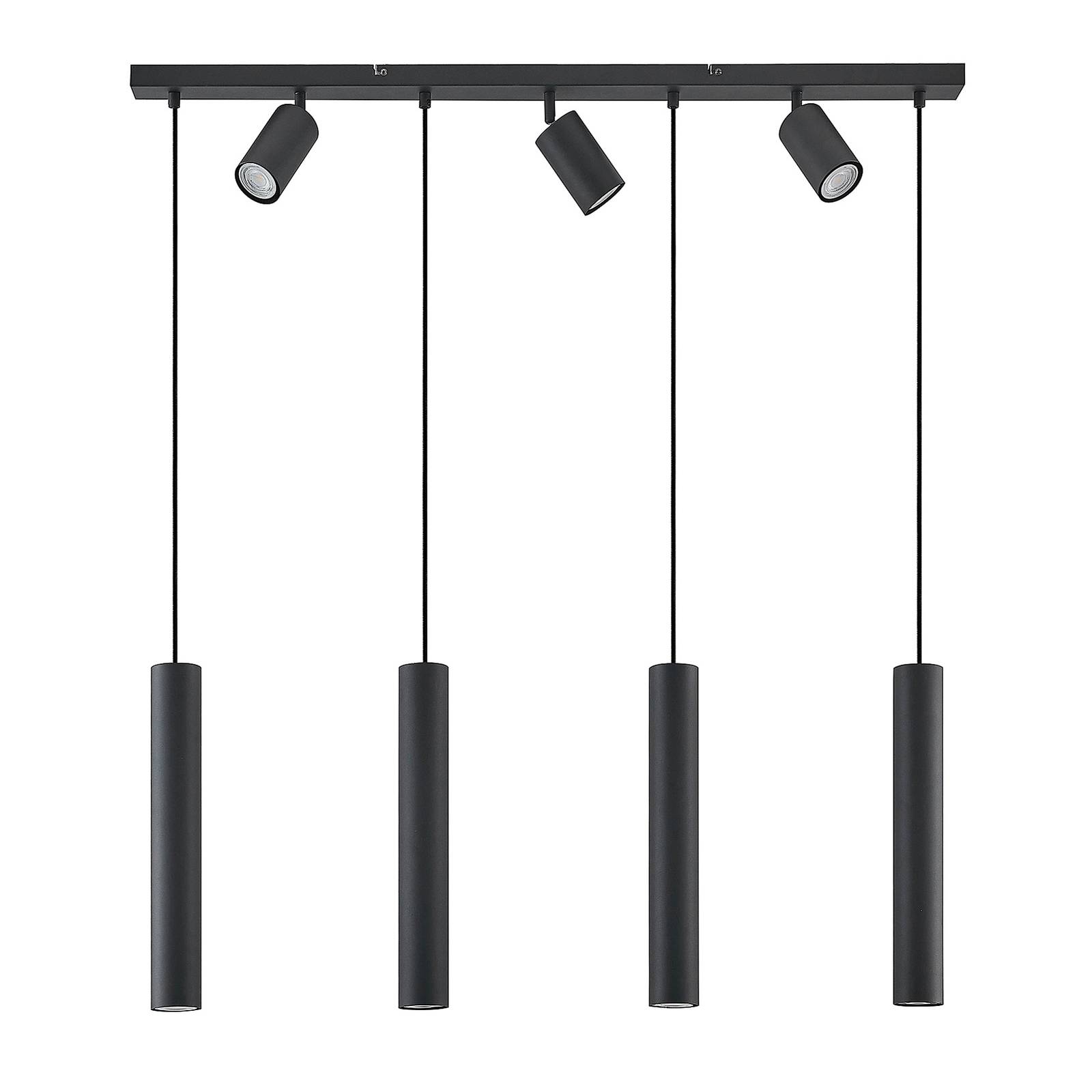 Luminaire suspendu bas noire fini fumé 10''D LPC-WG200B1+HP-1-BK main image 1