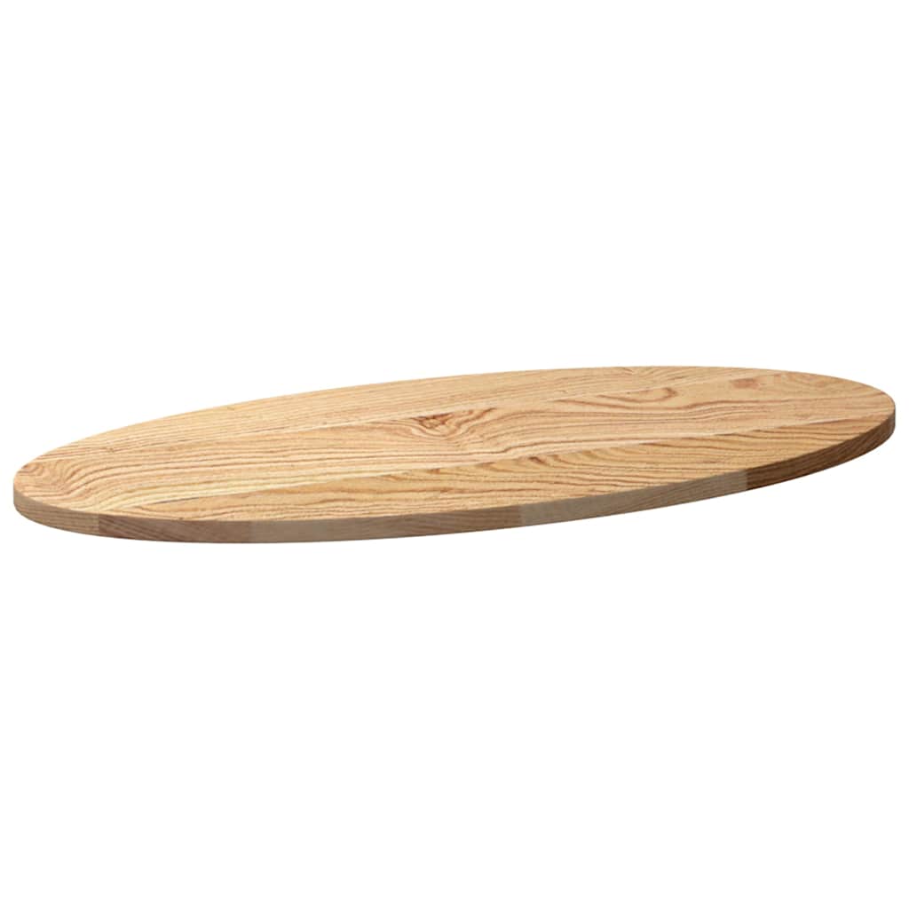Tampo de mesa | Tampo de secretária 80x40x2 cm madeira de carvalho maciça oval CFW67152 - 4