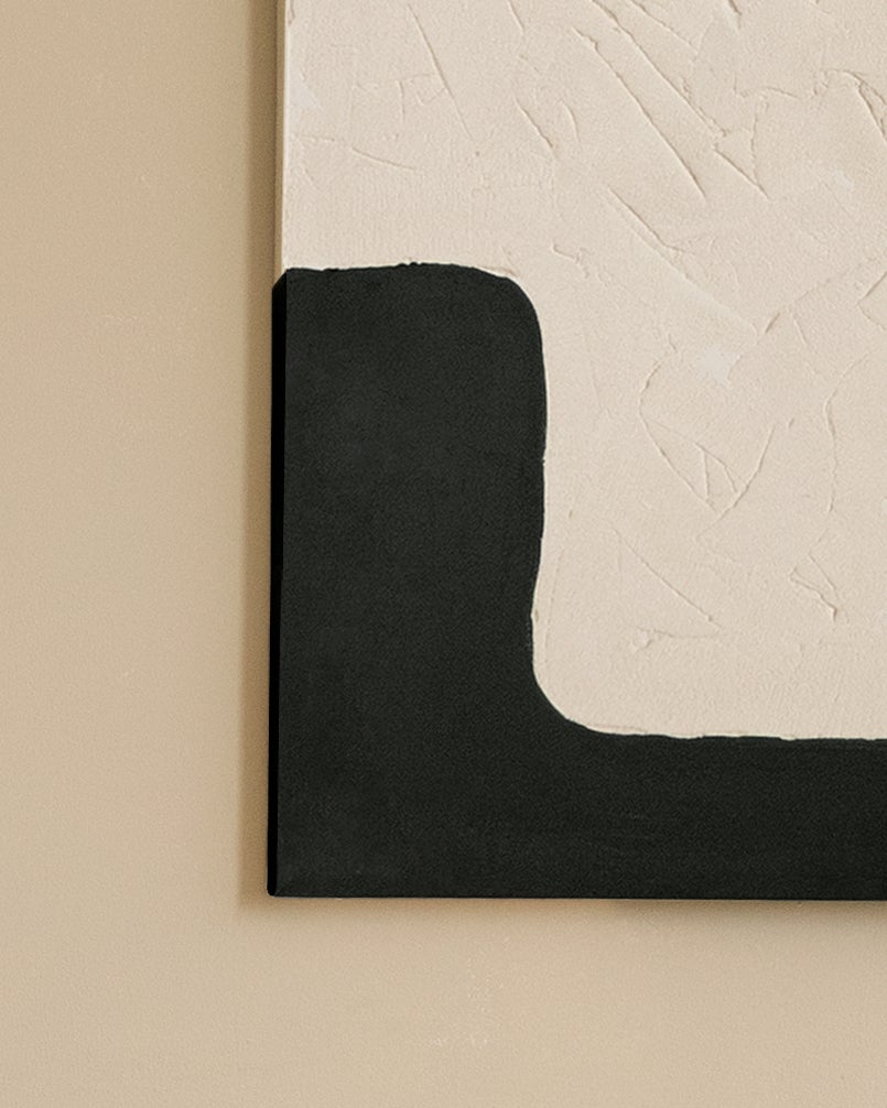 VARO - Tableau décoratif sur toile de coton avec cadre en bois blanc peint à la main à la peinture à l'huile 80x60cm - DECOWOOD - 5