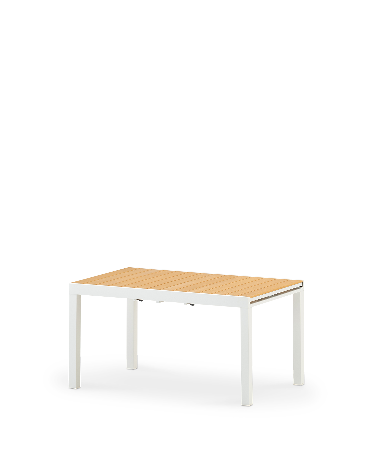 Table de jardin extensible rectangulaire en Aluminium Blanc - 8
