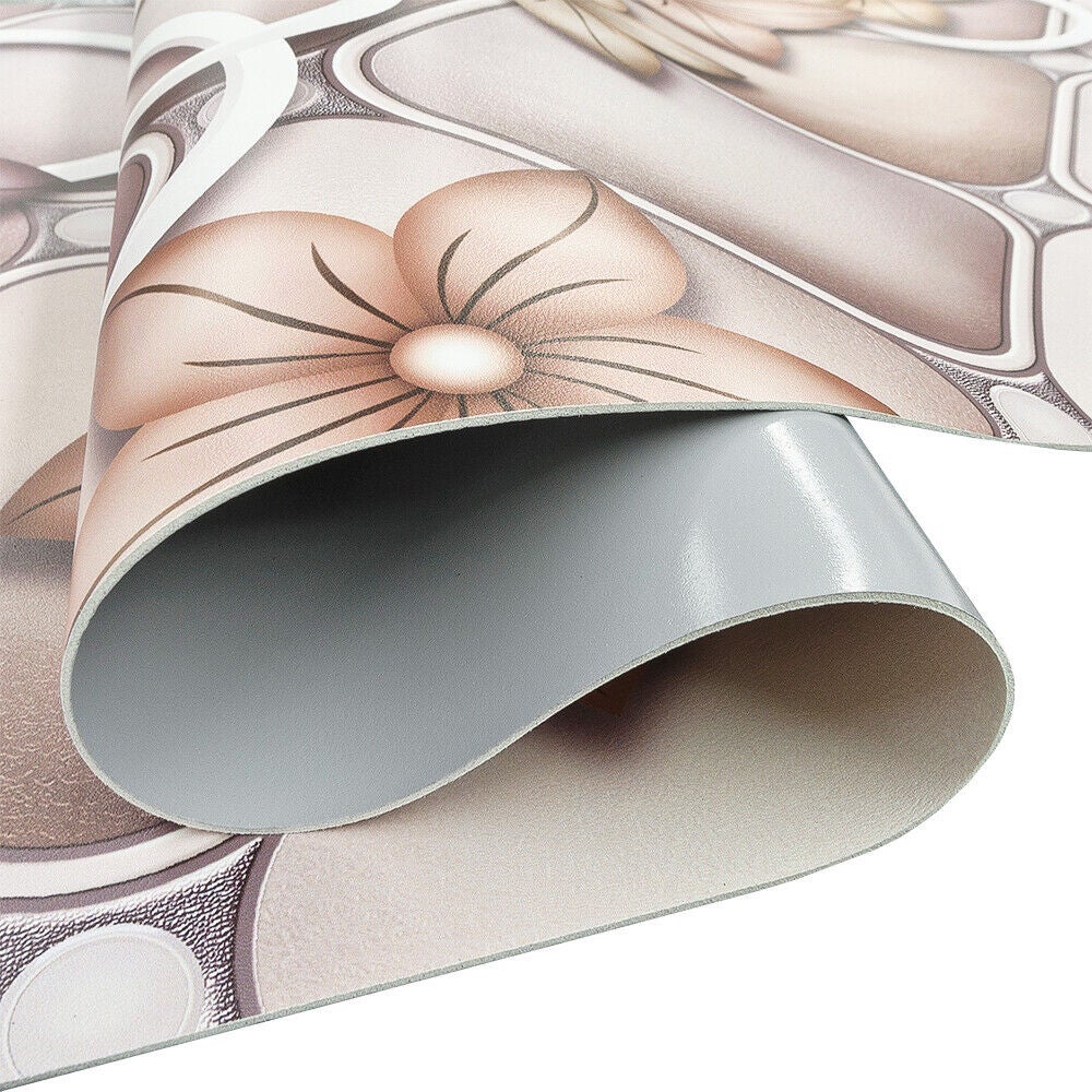 Dywan Kuchenny Pvc 51x190 cm Odporny Na Plamy Nowoczesny Biegacz Antypoślizgowe Zmywalny Elegancki Kwiatowy - 2