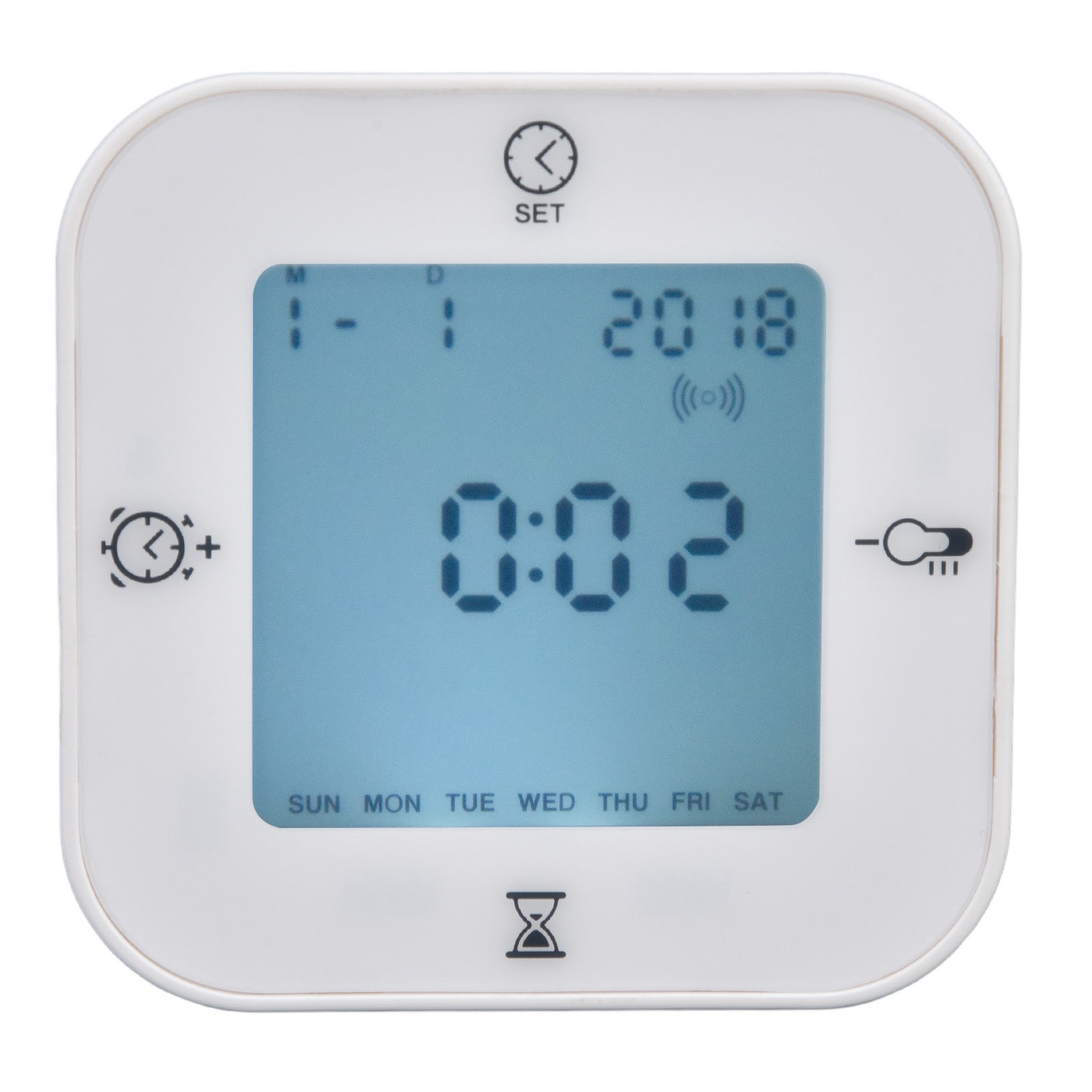 Zoegneer Réveil Thermohygromètre Compact Avec Fixation Magnétique - Blanc Pour Cuisine Et Maison