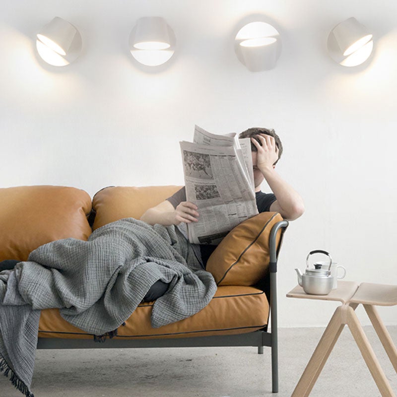 Applique Mural LED avec Projecteur Orientable 6W, 2700K Lumière Chaude de Lecture en Aluminium Blanc, Design Nordique Moderne - 5