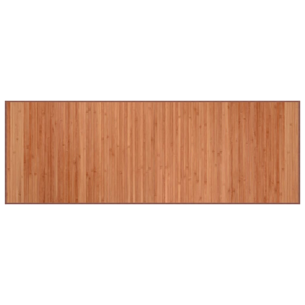 Tapis rectangulaire marron 70x200 bambou - 2