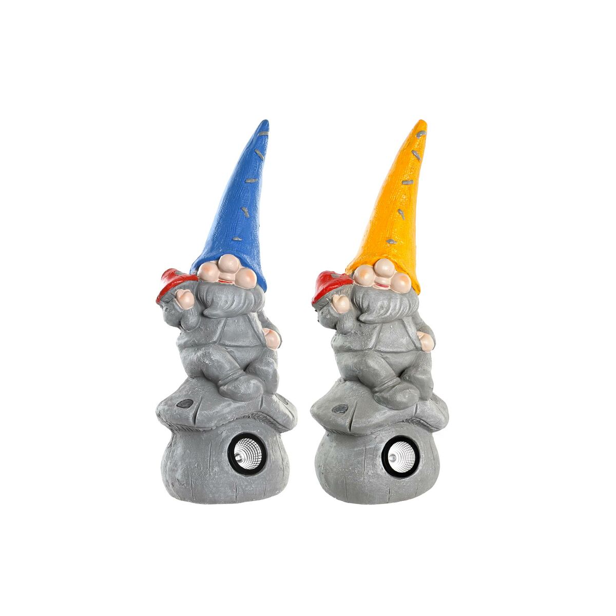Figura decorativa dkd home decor gnomo aluminio 20 x 20 x 50 cm magnesio (2 unidades)
