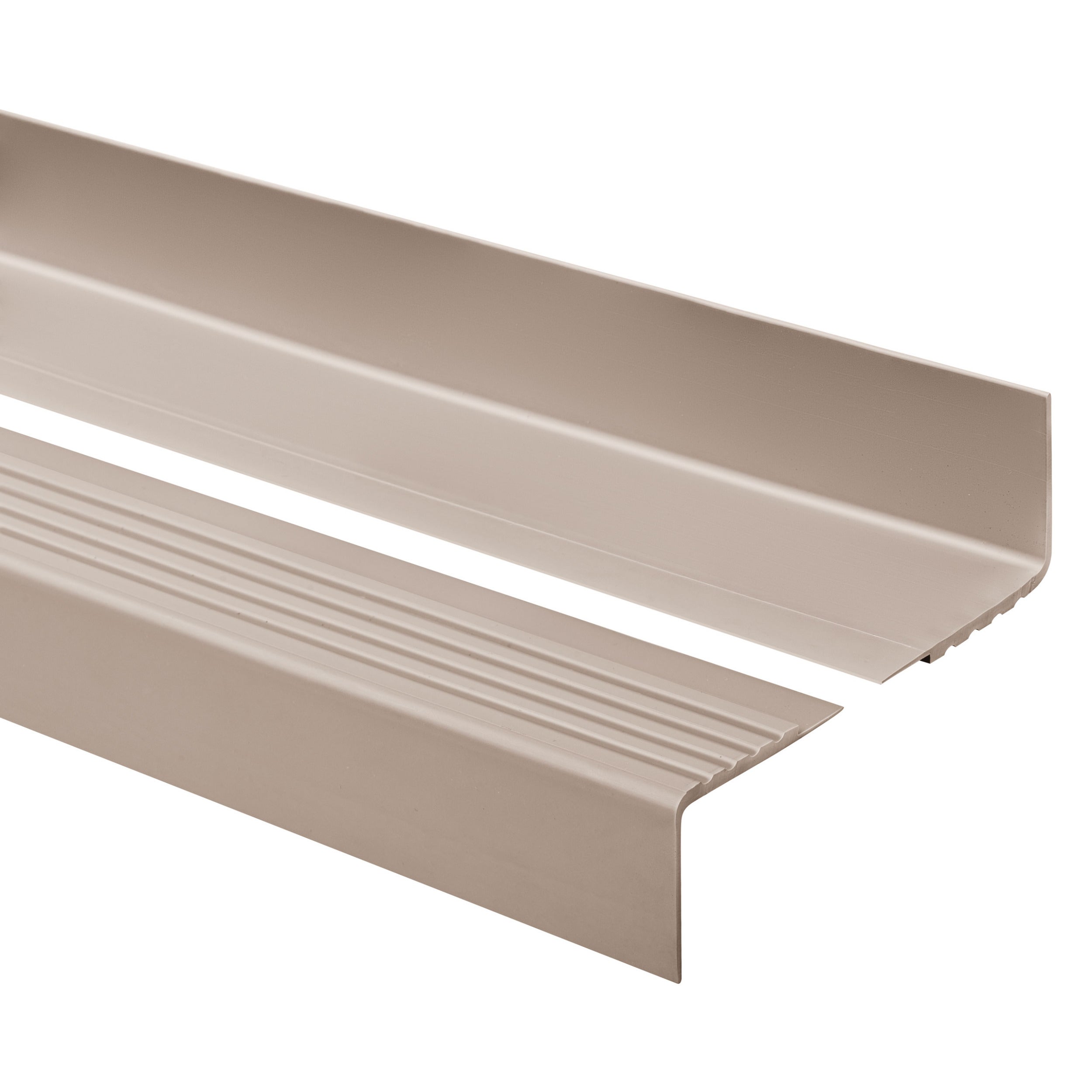 Profil schodowy 40x40 mm PVC na krawędzie stopni antypoślizgowy - 150 cm, beżowy