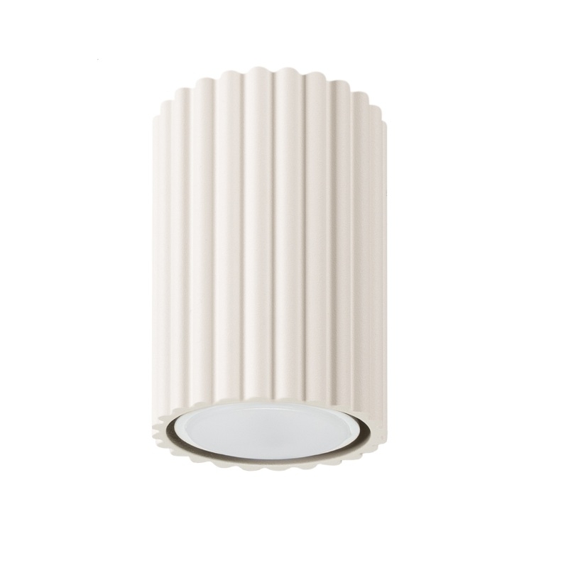 Reflektor sufitowy spot natynkowy Karbon okrągły beżowy 1xGU10x10W wym: 10 x 6,5 x 6,5 cm aluminium Sollux Lighting