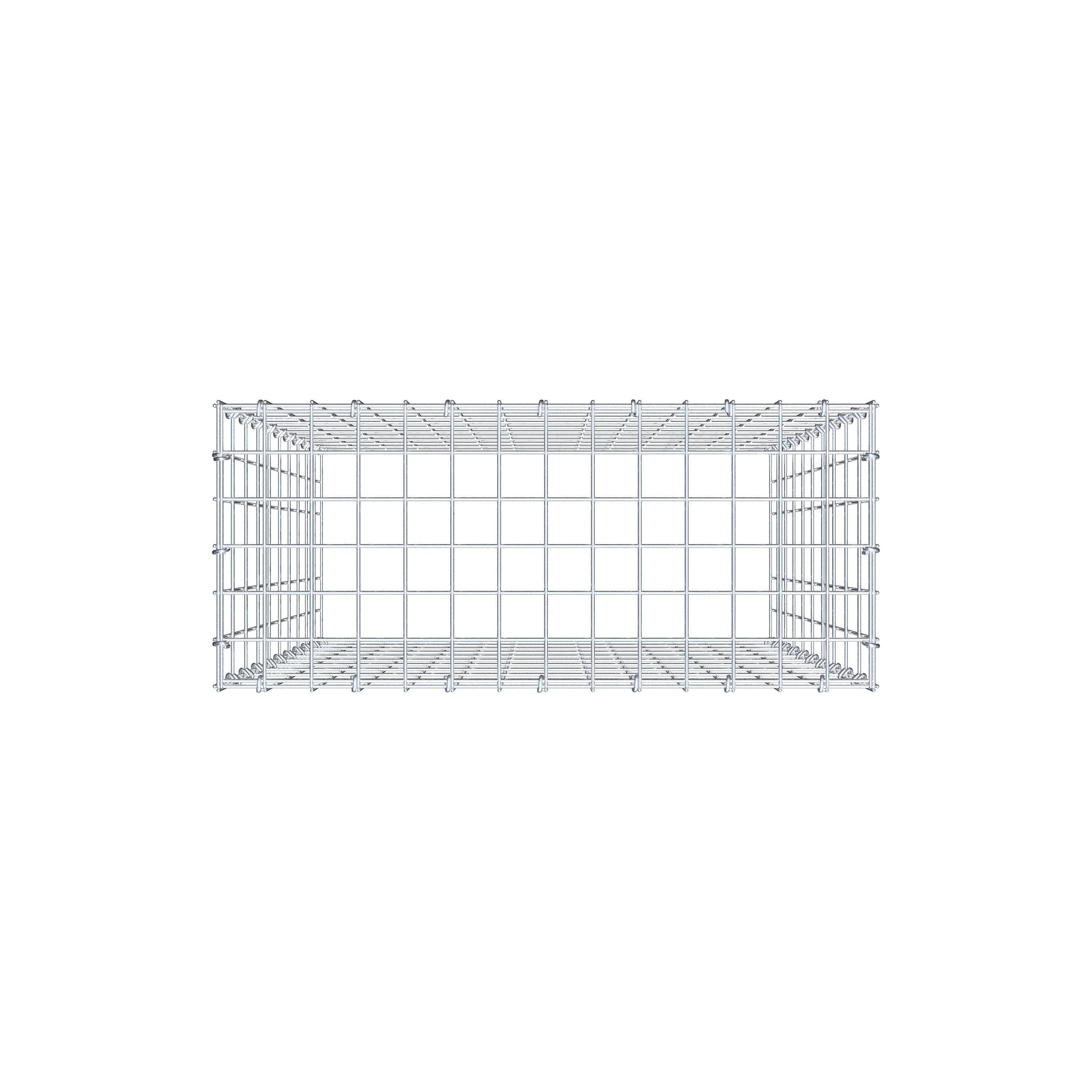 Gavión para apilar en acero galvanizado 100x70x30cm (LxAxP), malla 5 x 10cm, Anillo en C, sin rejilla inferior - 8