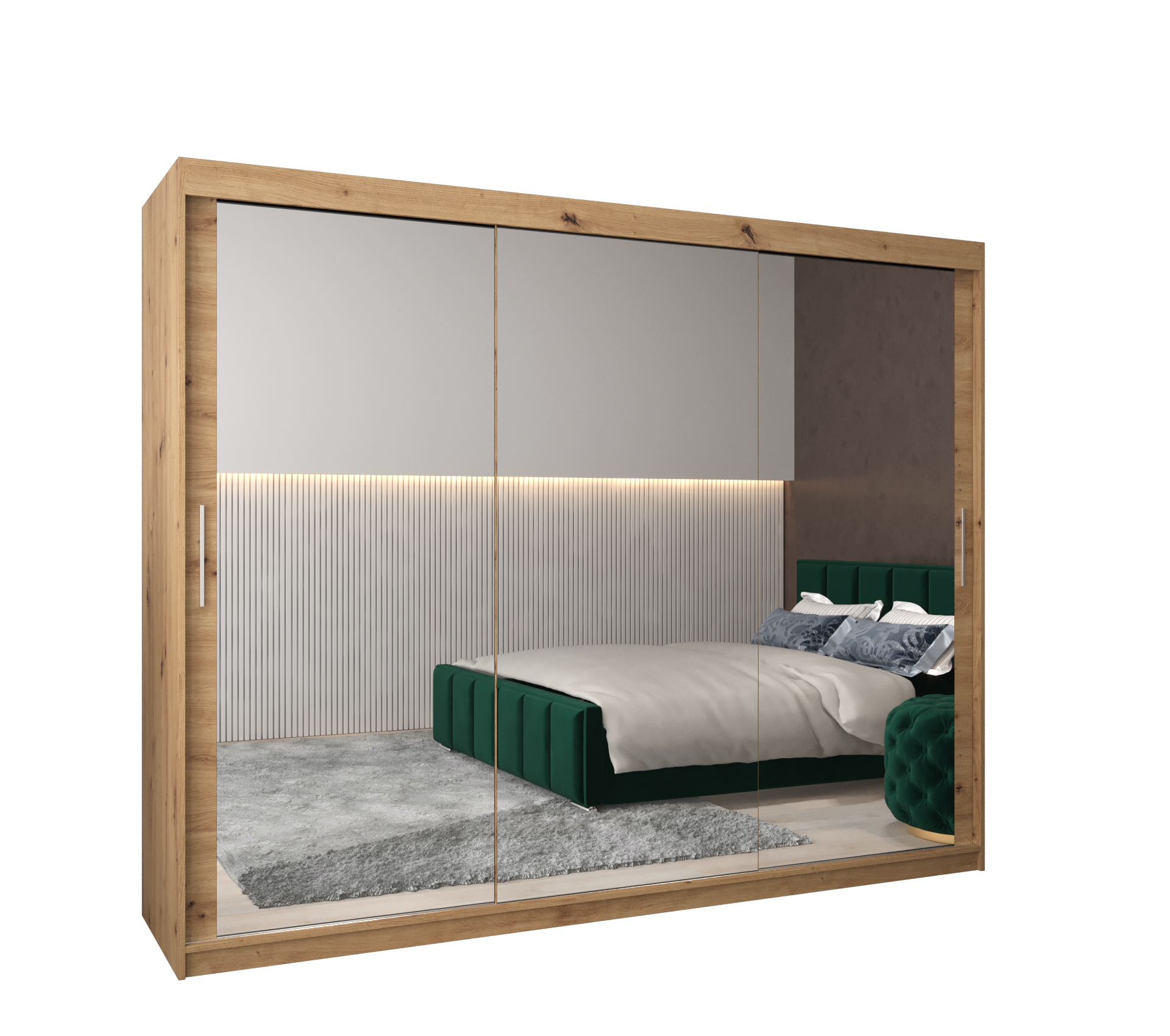 Szafa przesuwna garderoba TOKYO 3 250 x 62 x 200 cm Artisan - Abiks Meble