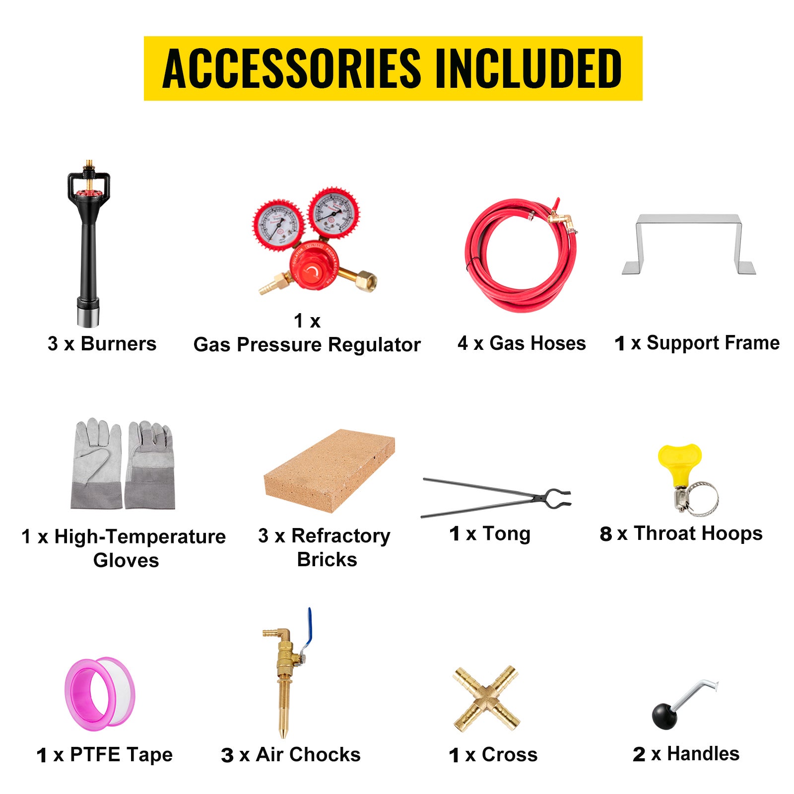 Four de forge à gaz propane,SucceBuy 3 brûleurs,fabrication d'outils en métal,forge portative,construction en acier,haute température - 6