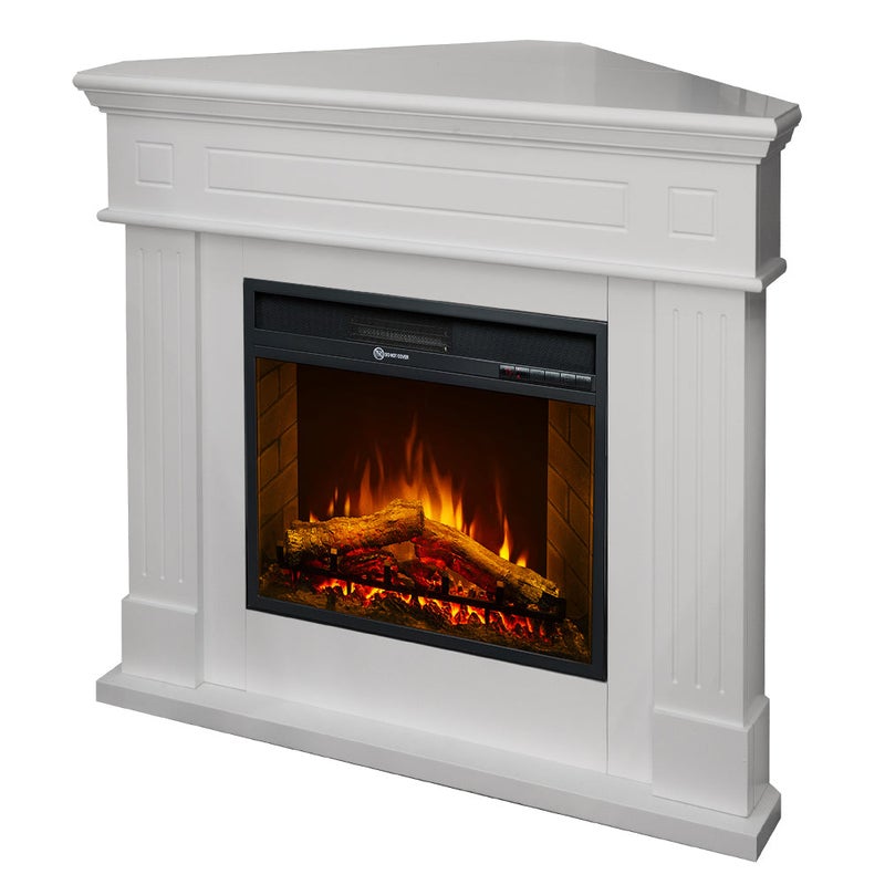 Kominek elektryczny stojący narożny FORD White, dł. 110 x gł. 63 x wys. 102 cm