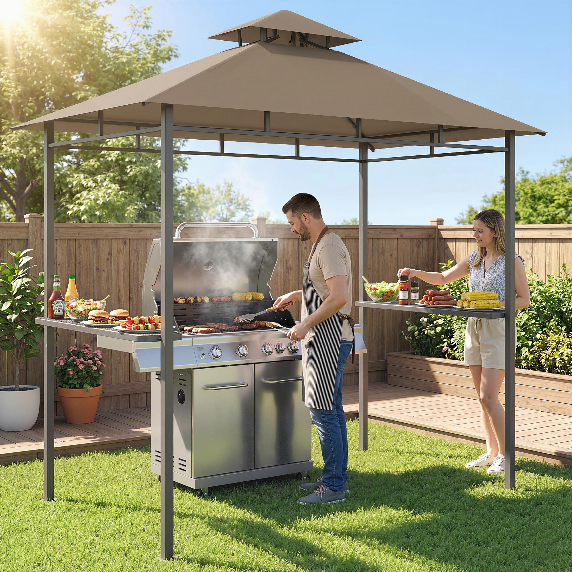 Abri pour barbecue métal Outsunny - 9