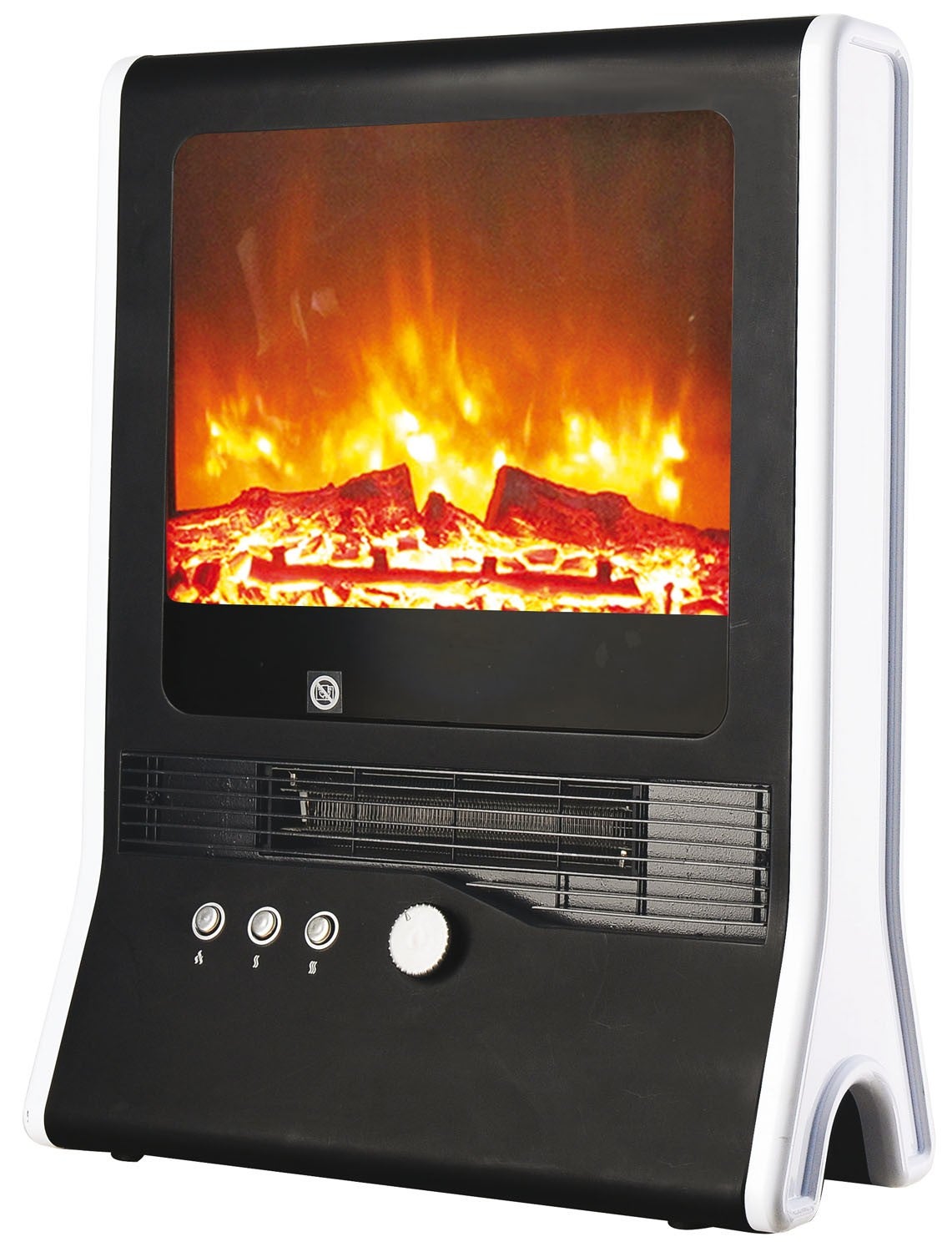 Estufa de ambiente con pantalla de efecto fuego vivo NIKLAS | Leroy Merlin