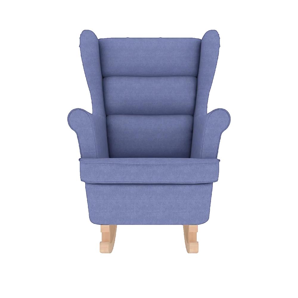 Fotel bujany vidaXL niebieski jeans tkanina wygodna i trwała