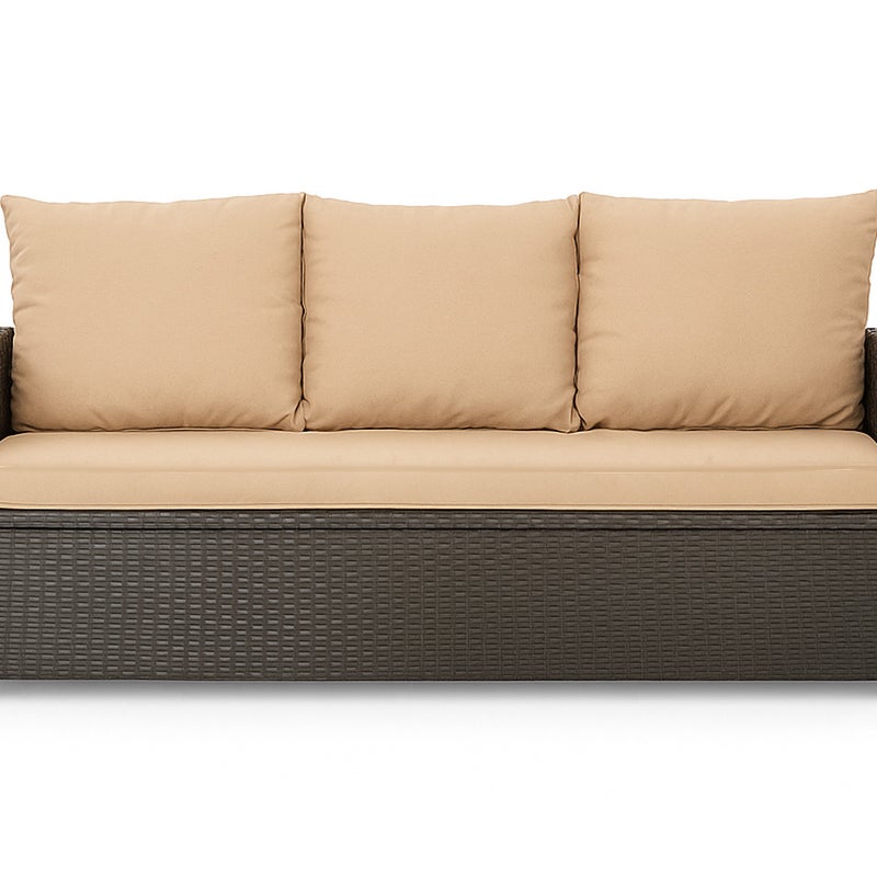 Poduszka ogrodowa na sofę rattanową 140x60x50cm poduszka na meble rattanowe beżowa, poduszka na balkon taras, poduszki na meble ogrodowe