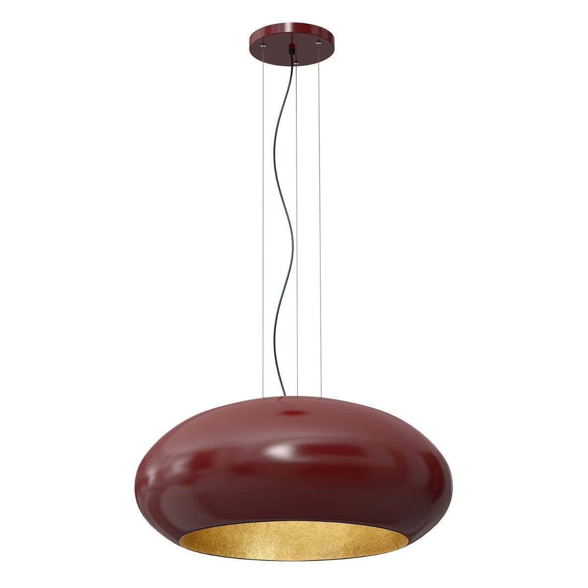 Lampa wisząca Compo burgundowo-złota 1xE27x15W wym: 130 x 70 x 70 cm kompozyt Luminex