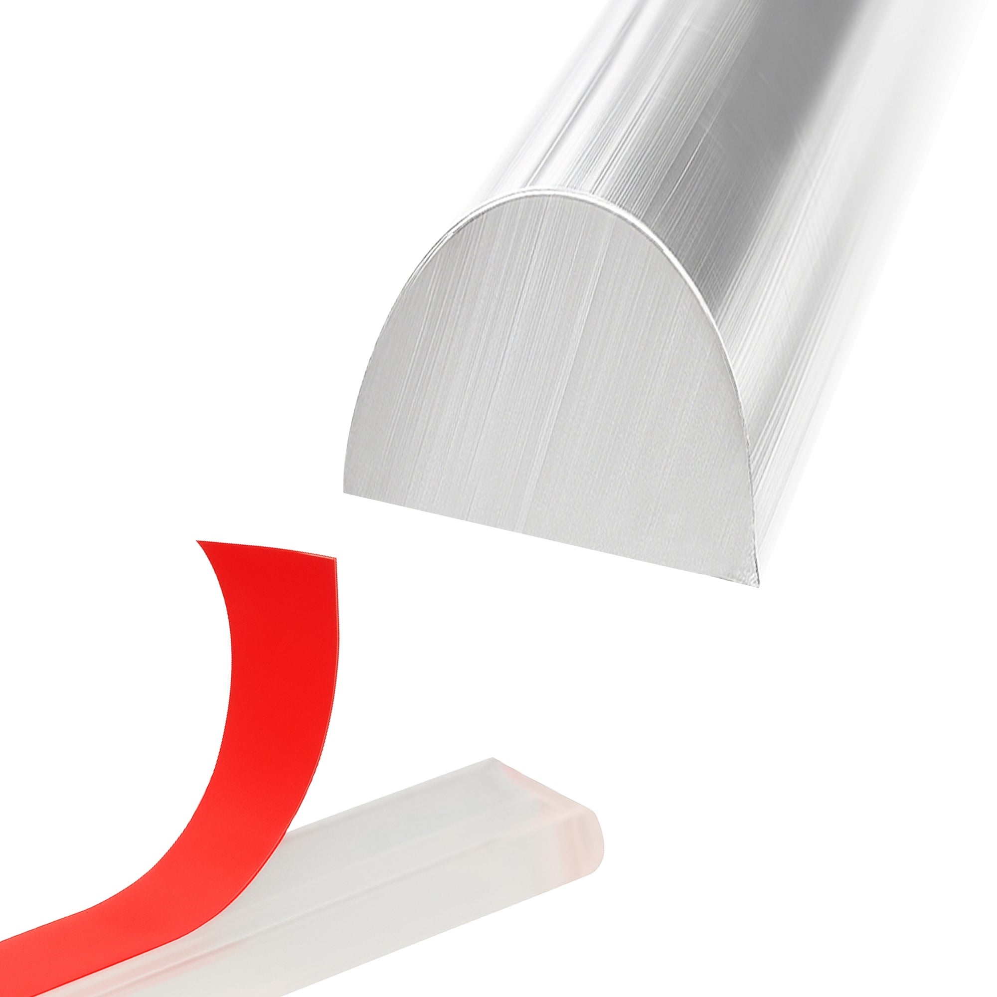 Próg prysznicowy akrylowy Estiva półokrągły 10x10 mm 100 cm transparentny samoprzylepny 1 szt
