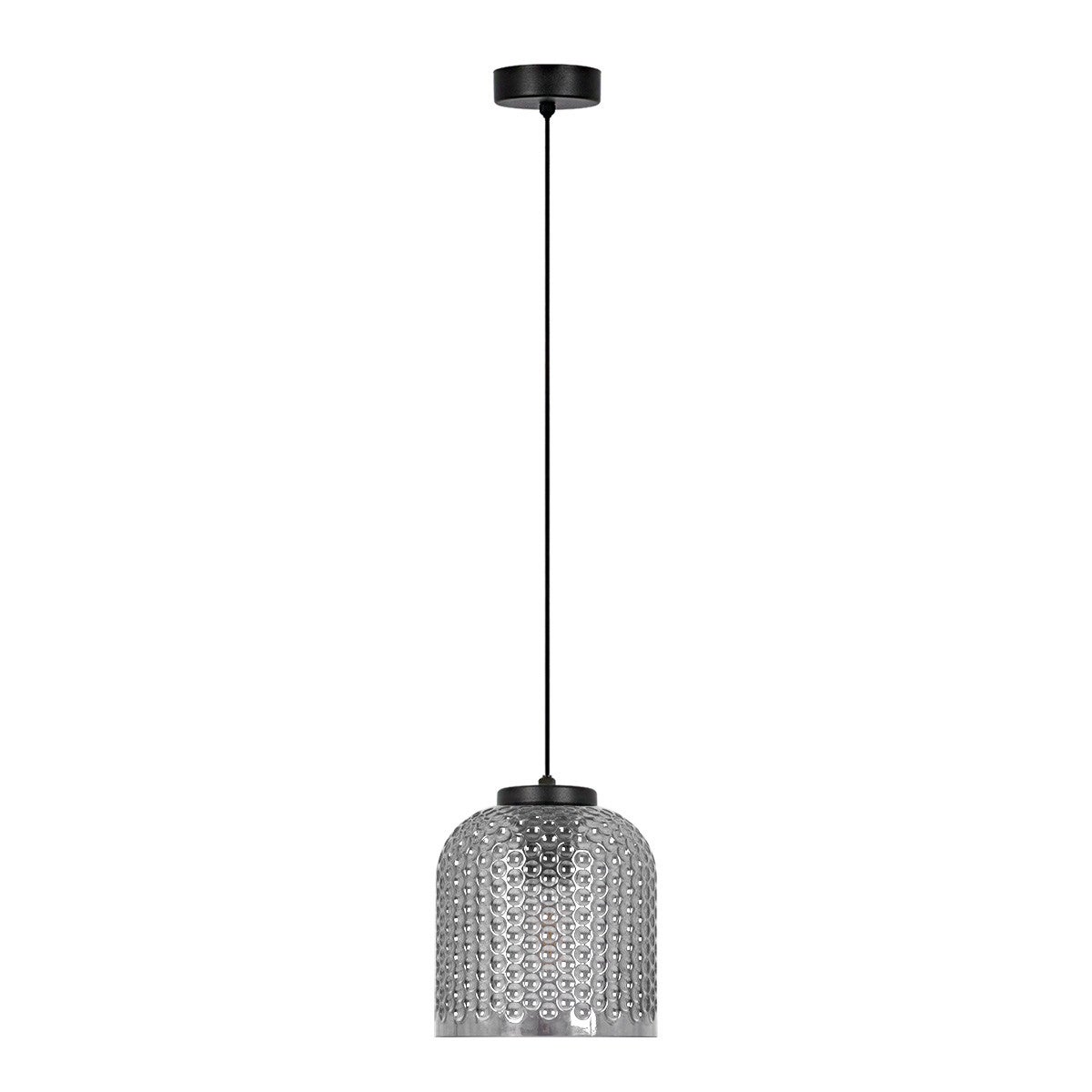 Lampa wisząca INGA czarna 1xE27x20W szkło wym:91x18x18cm IP20 Kaja