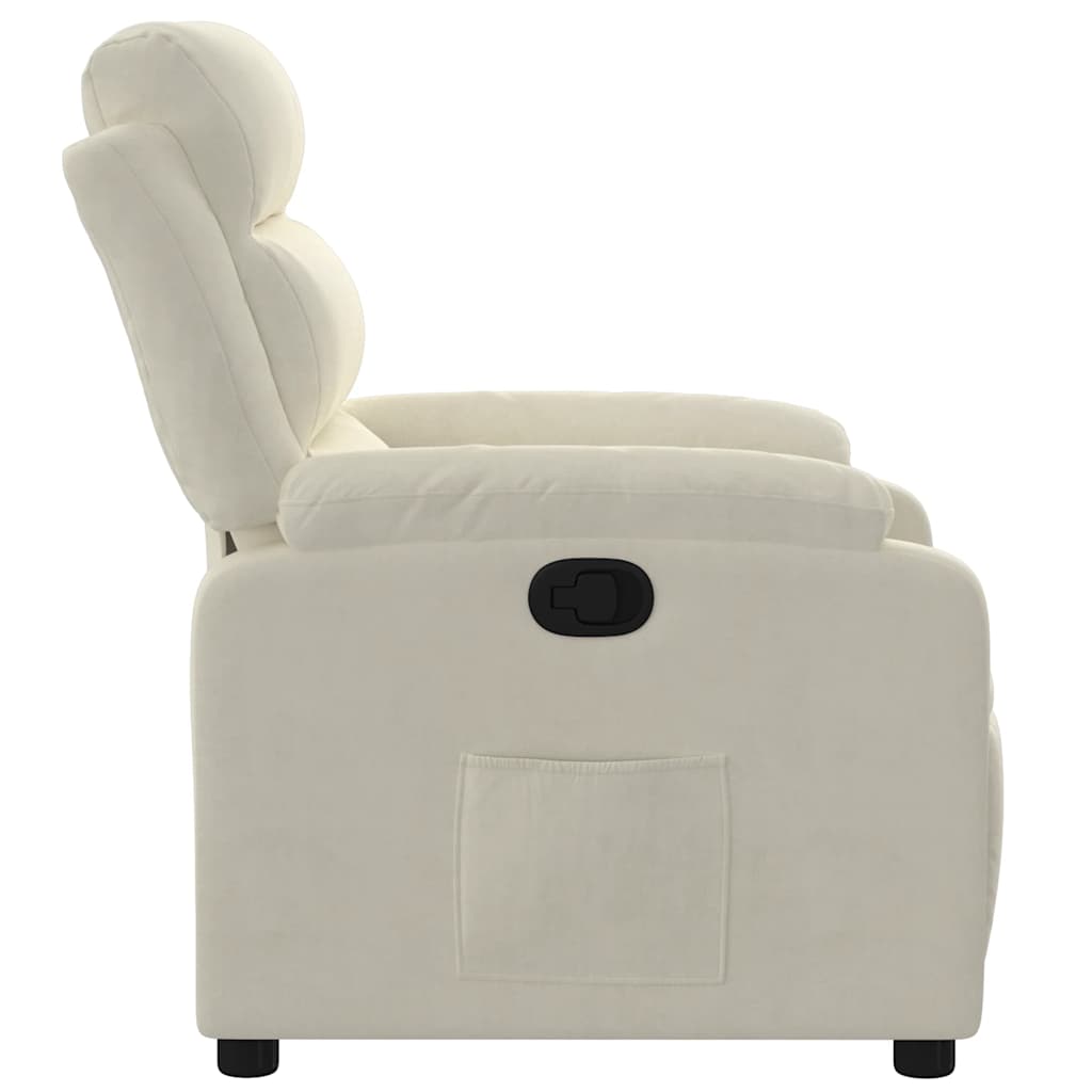 Fauteuil inclinable Crème Velours - 7