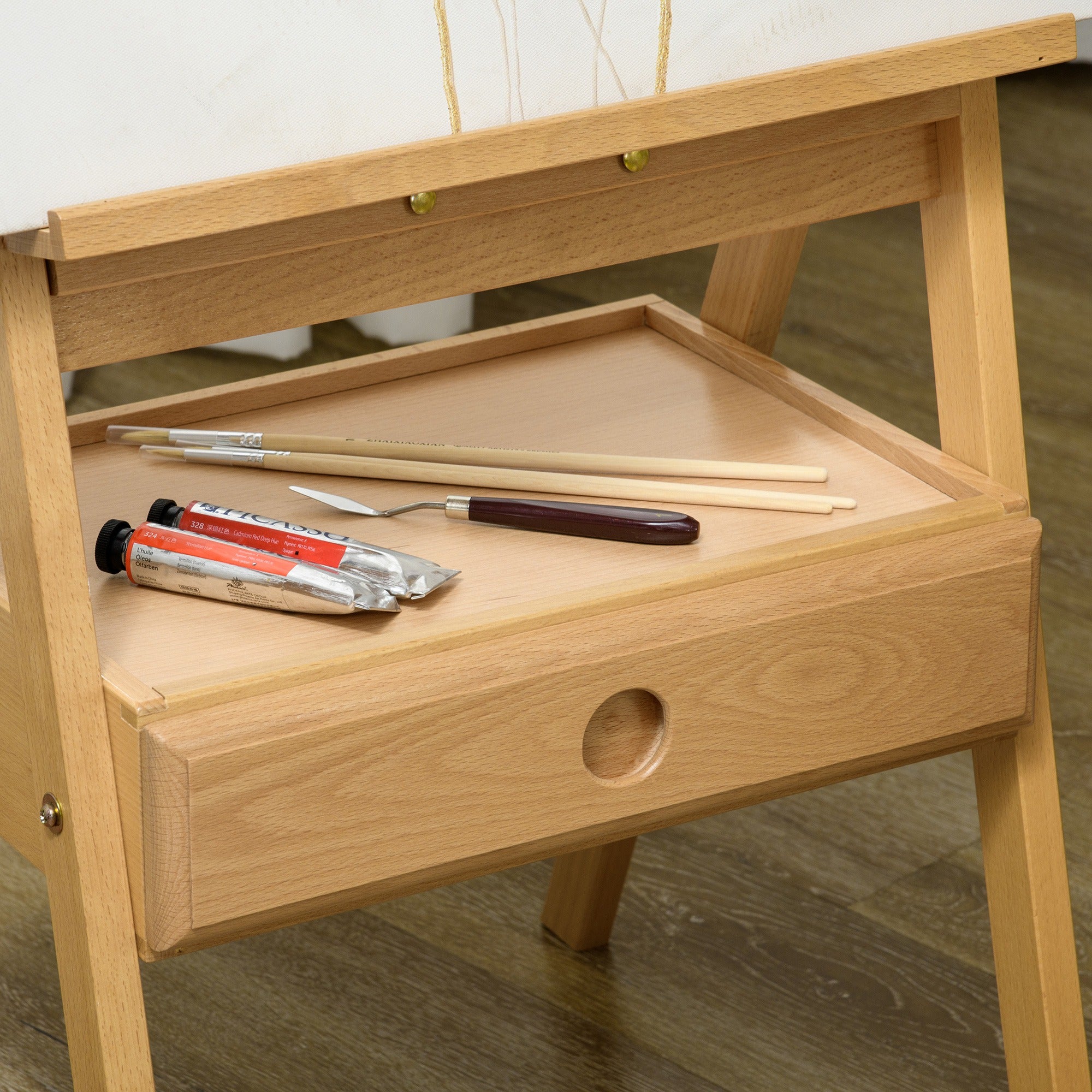 Chevalet en bois de hêtre réglable avec tiroir VINSETTO - 8