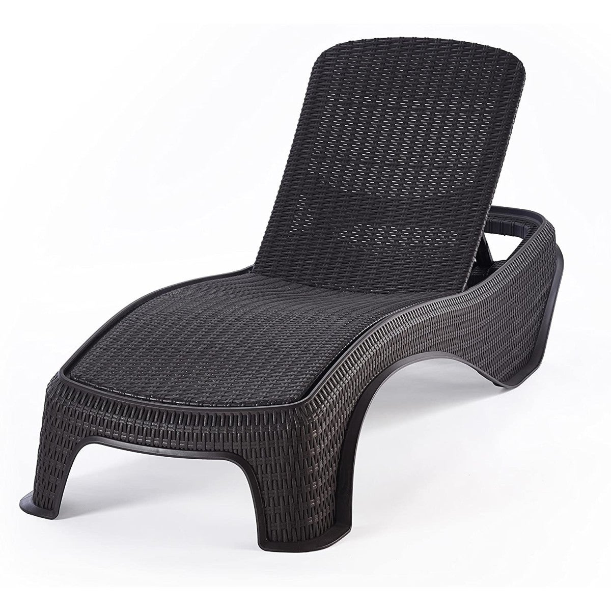 Bain de soleil Atlantic KETER Résine Effet Rotin Gris anthracite Chaise longue dossier 5 positions - 3