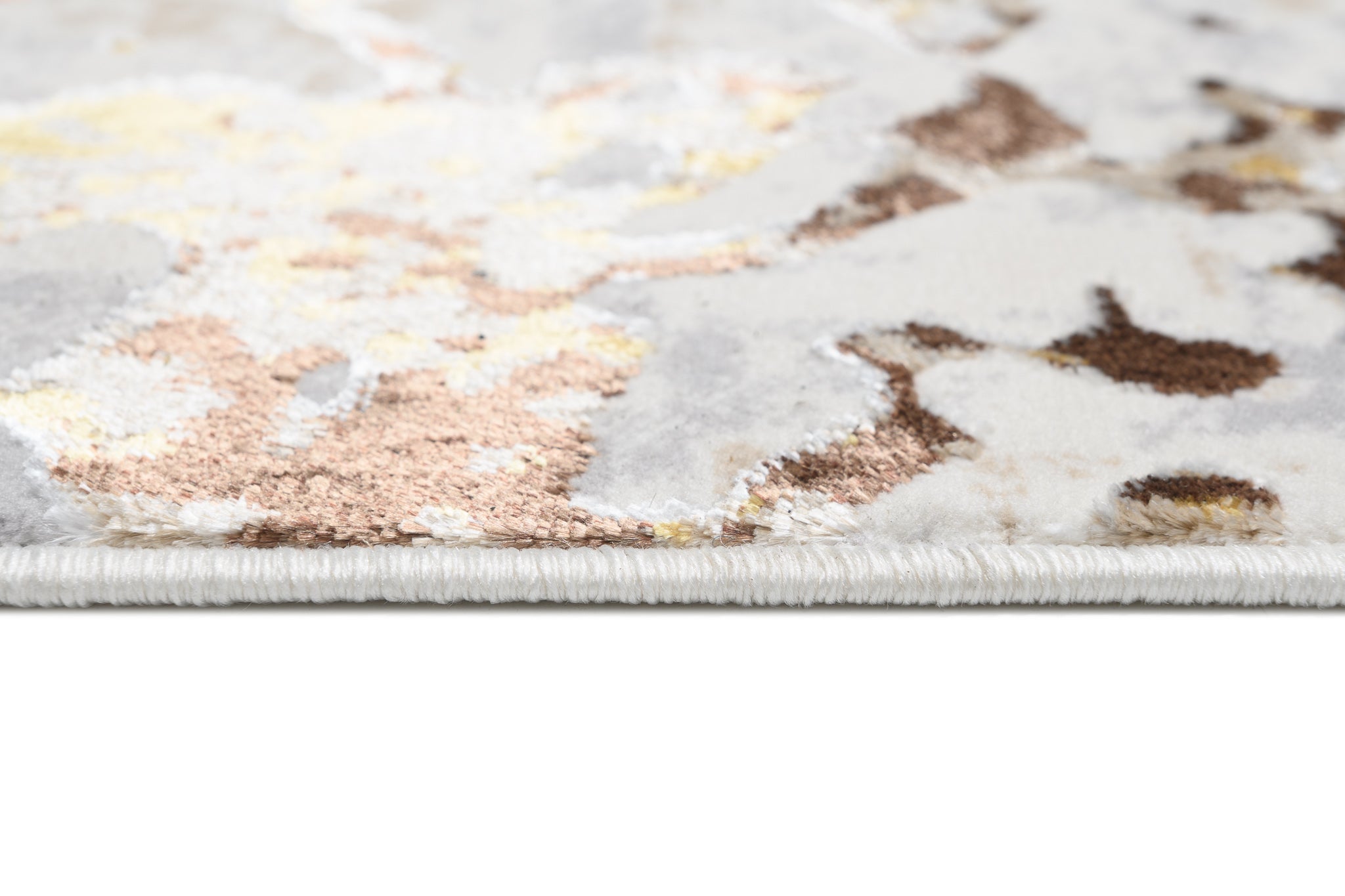 TAPISO Golden Tapis de Salon Moderne Beige Marron Crème Or Gris Moucheté Motif Abstrait Doux Poil Court 200 x 300 cm - 5