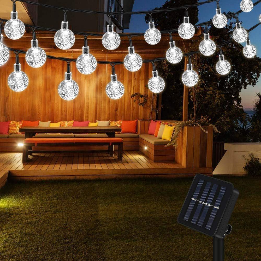 Guirlande Lumineuse Led Boule De Cristal Solaire D Ext Rieur Tanche M Led Lumi Re