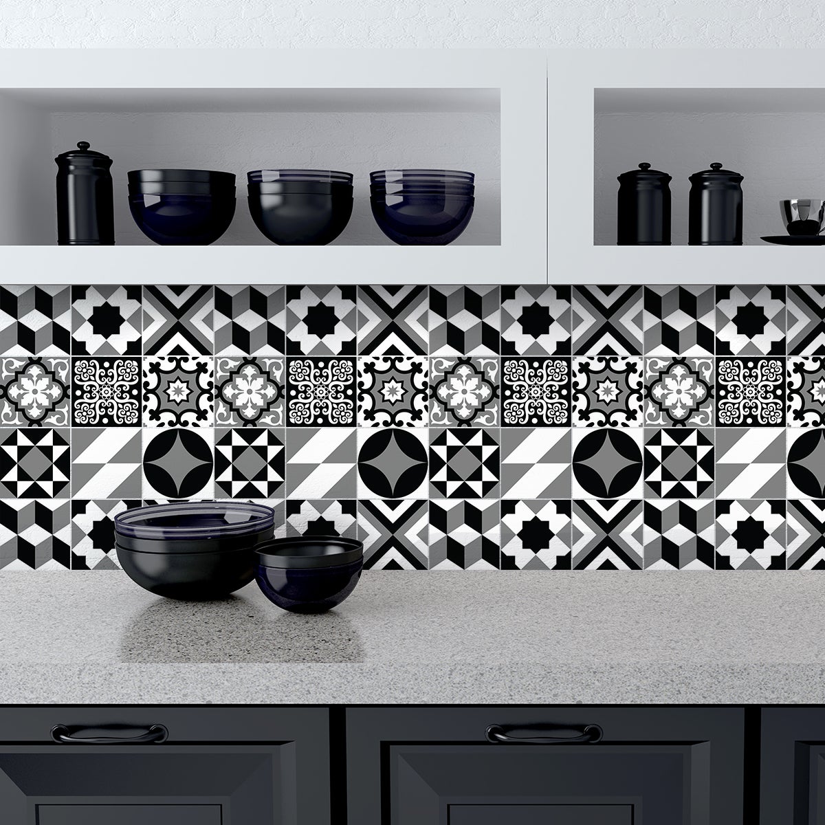 9 adesivi piastrelle azulejos abel - Sticker adesivo - adesivi murali - 9stickers10x10cm - 3