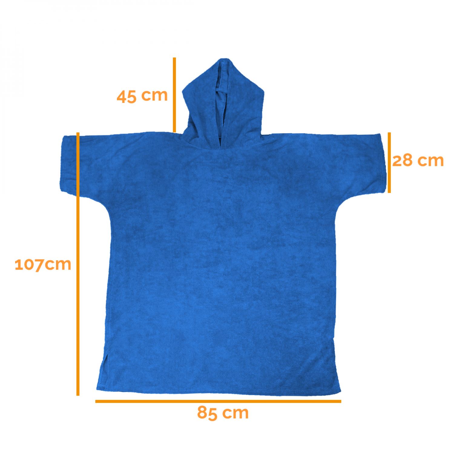 Serviette poncho de bain ou de plage - Adulte - Bleu - Vivezen - 2