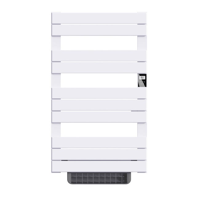 Sèche-serviette électrique sans fluide avec soufflerie 500W+1000W H.108,4xL60cm Bestherm HANAE blanc