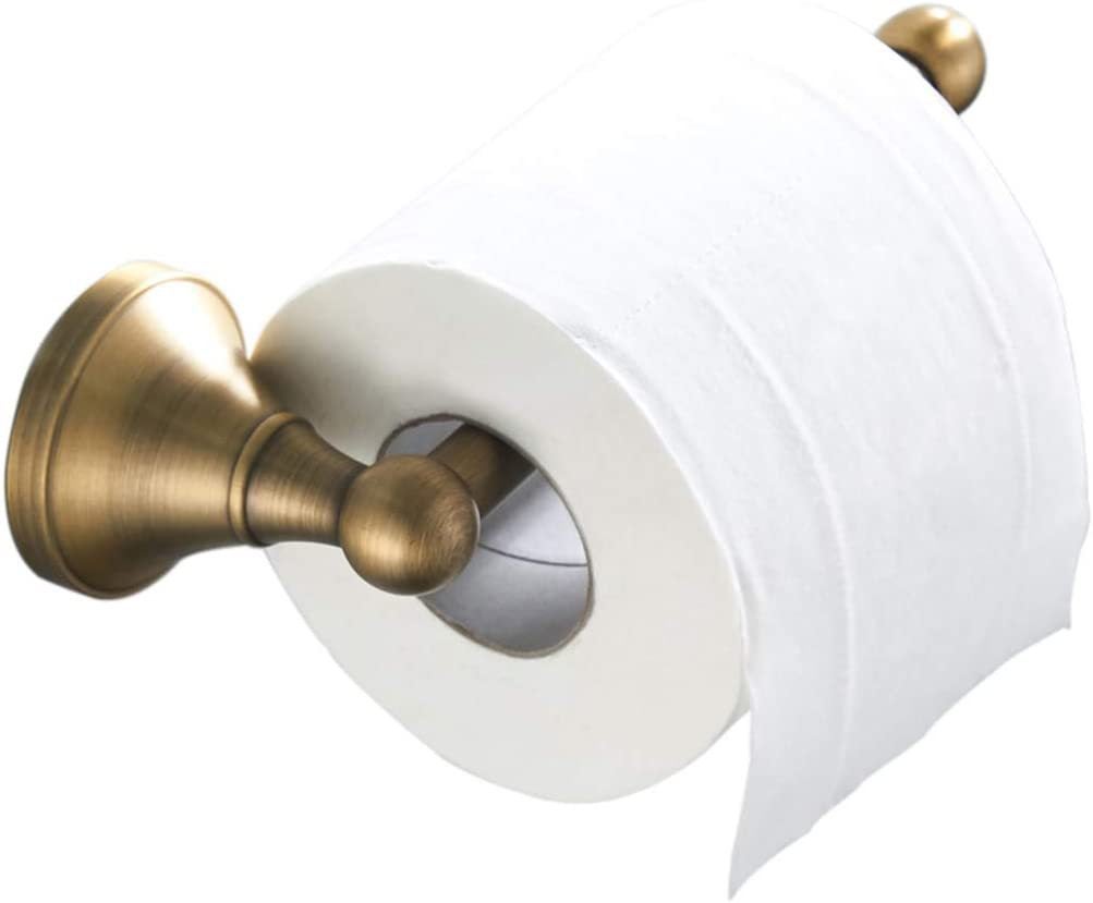 Antyczny uchwyt na papier toaletowy z mosiądzu - Szczotkowany brąz, praktyczny i elegancki design do łazienki i kuchni
