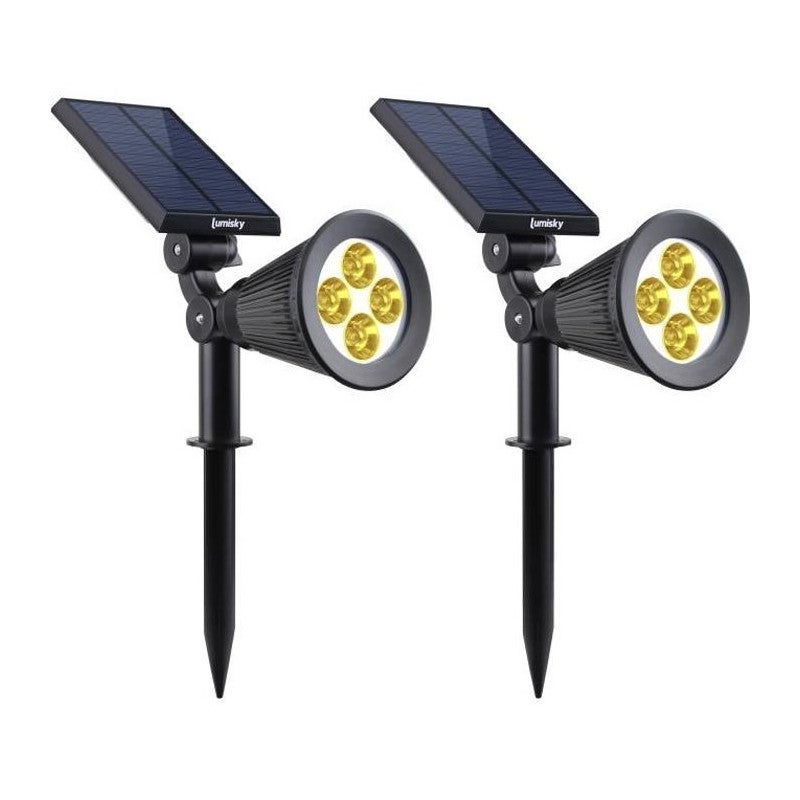 kolczaste reflektory solarne, ciepła biel, 200 lm